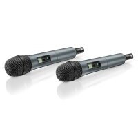 Sennheiser XSW 1-825 DUAL 2-Kanal-Drahtlos-System für Sänger und Moderatoren. Stabiles UHF-Band, integrierte Antennen, intuitives Menü-Design.