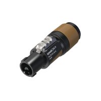 Neutrik NL2FXX-W-S 2-poliger speakON Kabelsteckverbinder, Schraubklemmen, Spannzangen-Zugentlastung 6-12mm